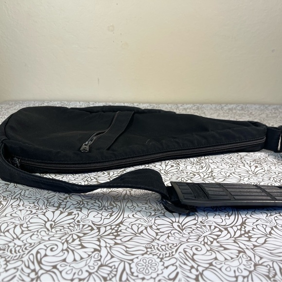 AmeriBag Black Nylon Shoulder Bag Sling Purse - Picture 6 of 10